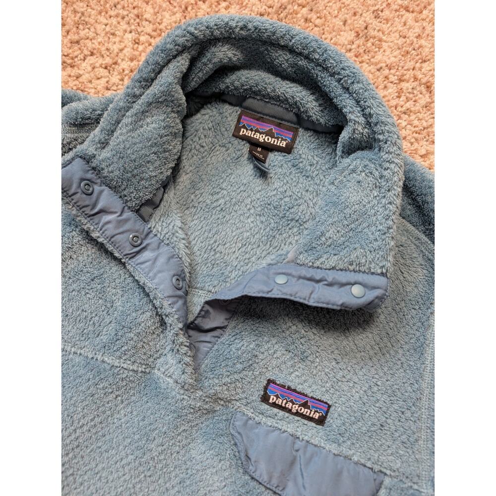Patagonia Fuzzy Fleece Pull Over jacket/sweatshirt; Women's Medium; Teal - Picture 4 of 10